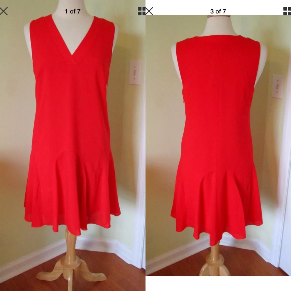J.Crew Factory Sleeveless Flounce Dress flapper 6